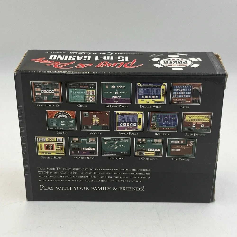 World Series of Poker-15 in 1 Casino-Plug & Play TV Video Game-Excalibur VR-15